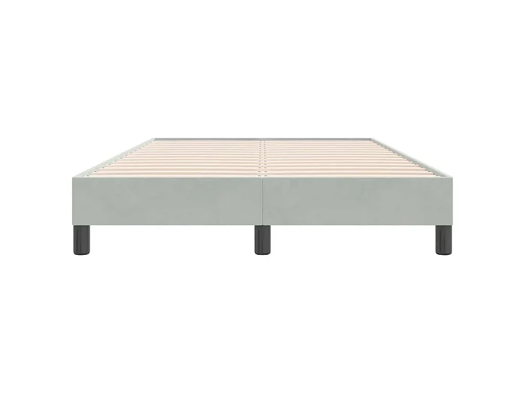 Estructura de cama sin colchón terciopelo gris claro 120x220 cm