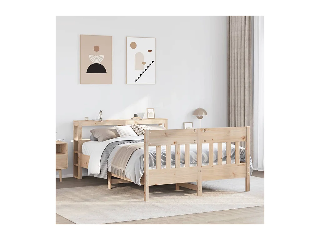 Bedframe zonder matras massief grenenhout 120x190 cm