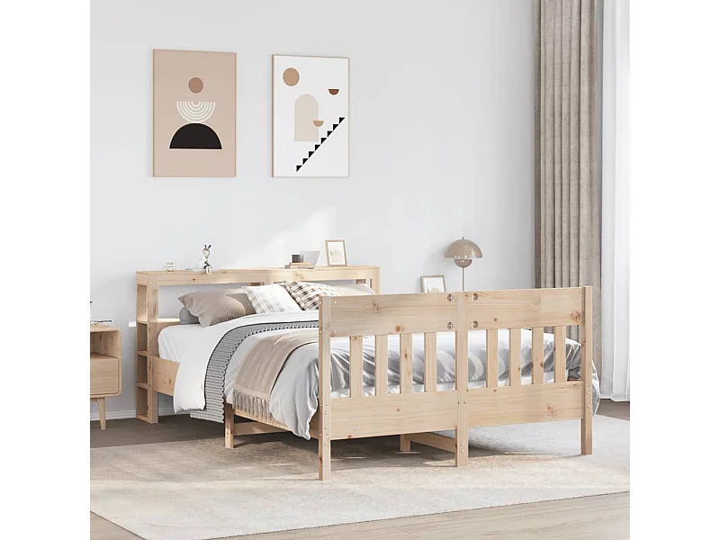 Cadre de lit sans matelas 120x190 cm bois de pin massif