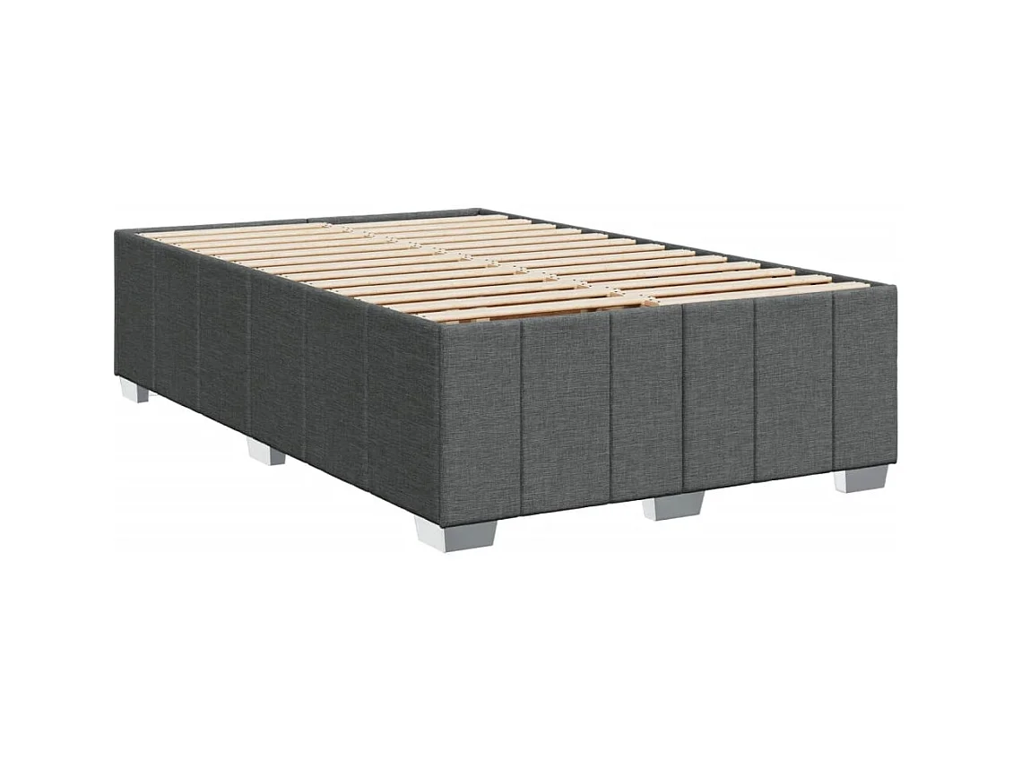 Boxspringbett mit Matratze Dunkelgrau 120x190 cm Stoff