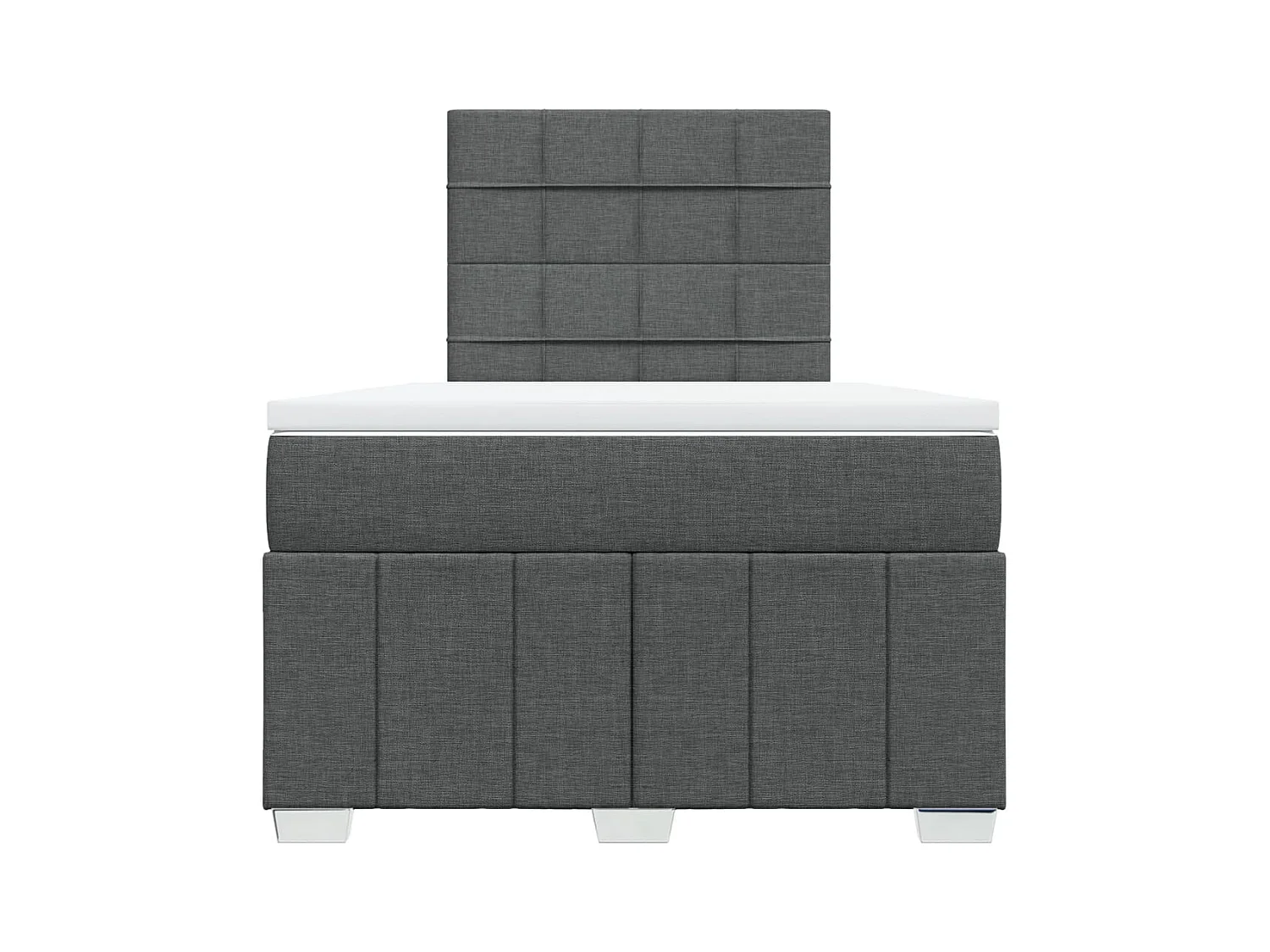 Boxspringbett mit Matratze Dunkelgrau 120x190 cm Stoff