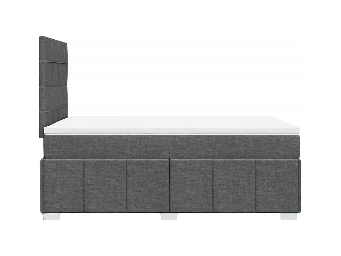 Boxspringbett mit Matratze Dunkelgrau 120x190 cm Stoff