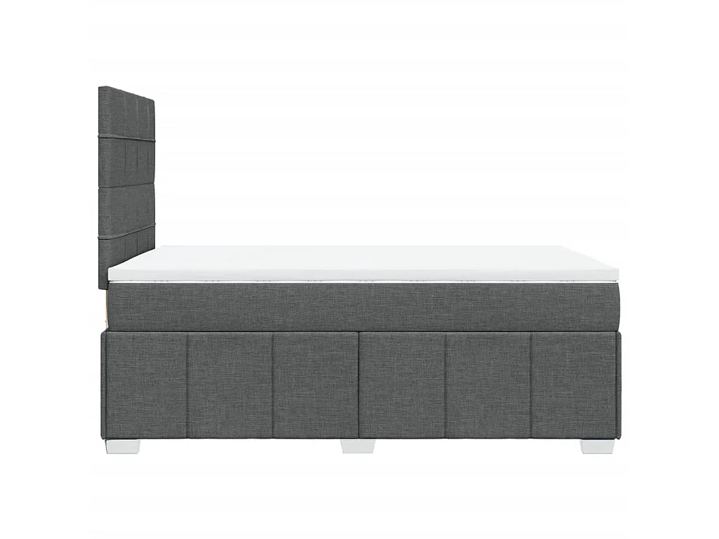 Boxspringbett mit Matratze Dunkelgrau 120x190 cm Stoff