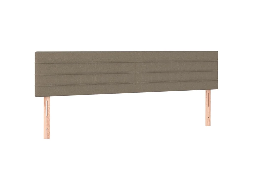 Sommier à lattes de lit matelas et LED taupe 120x190 cm tissu