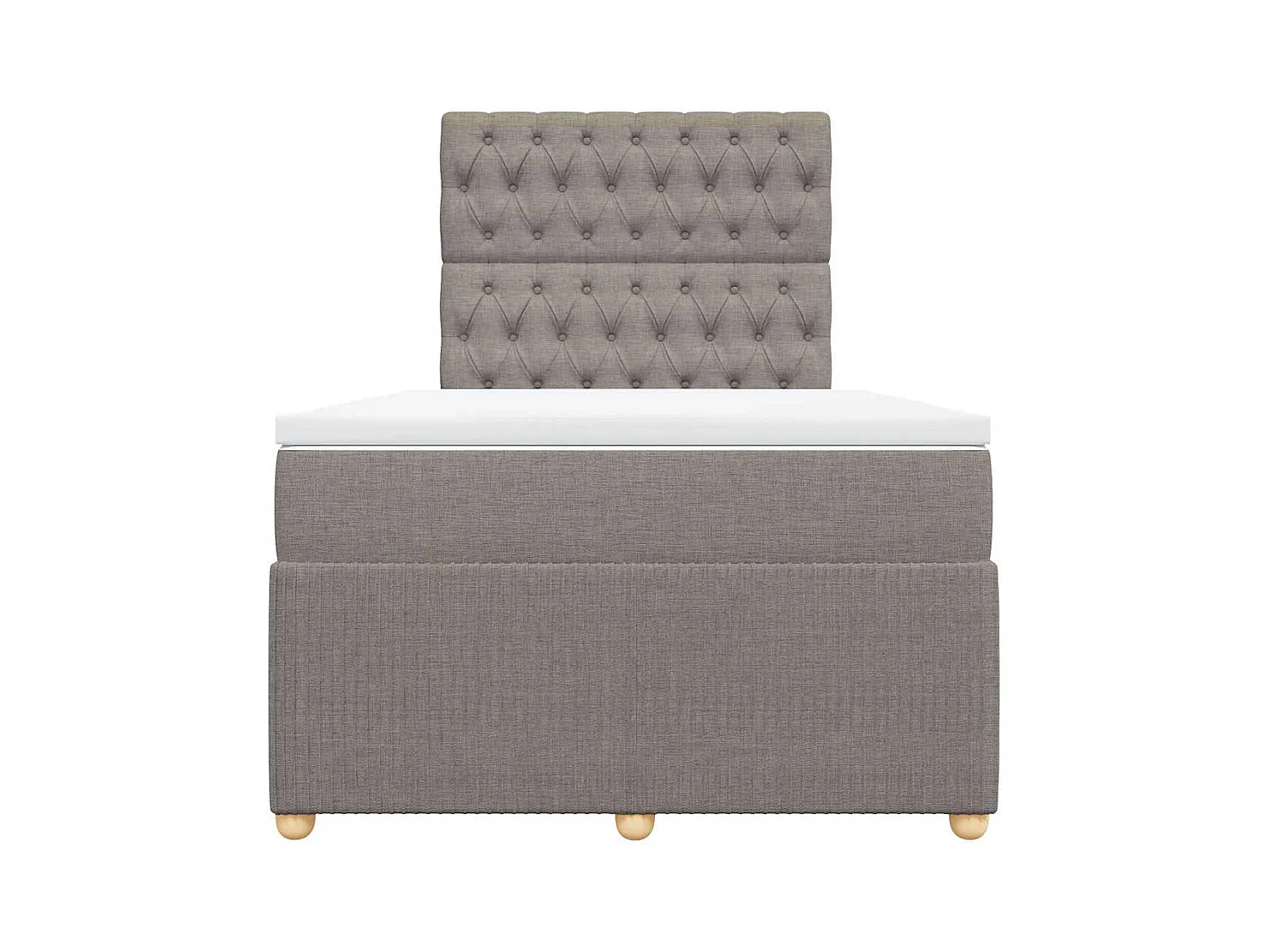 Boxspring met matras stof taupe 120x190 cm