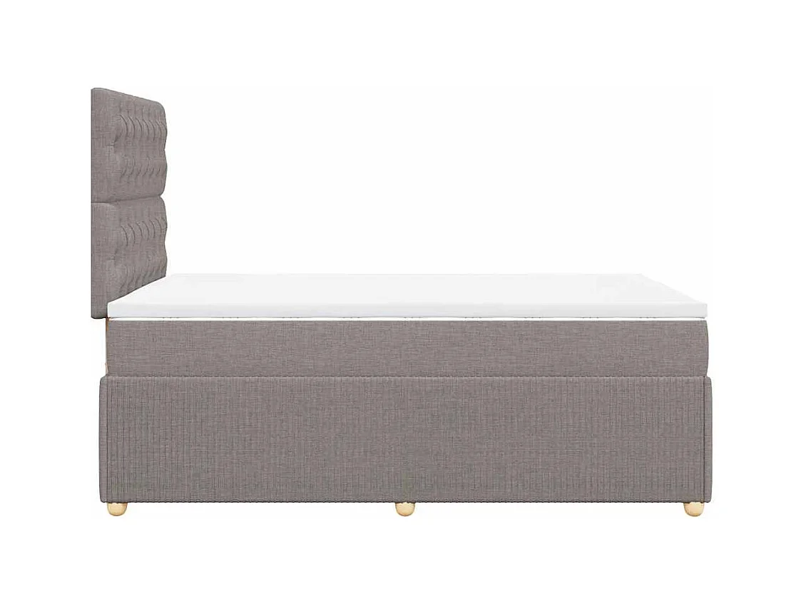 Boxspring met matras stof taupe 120x190 cm