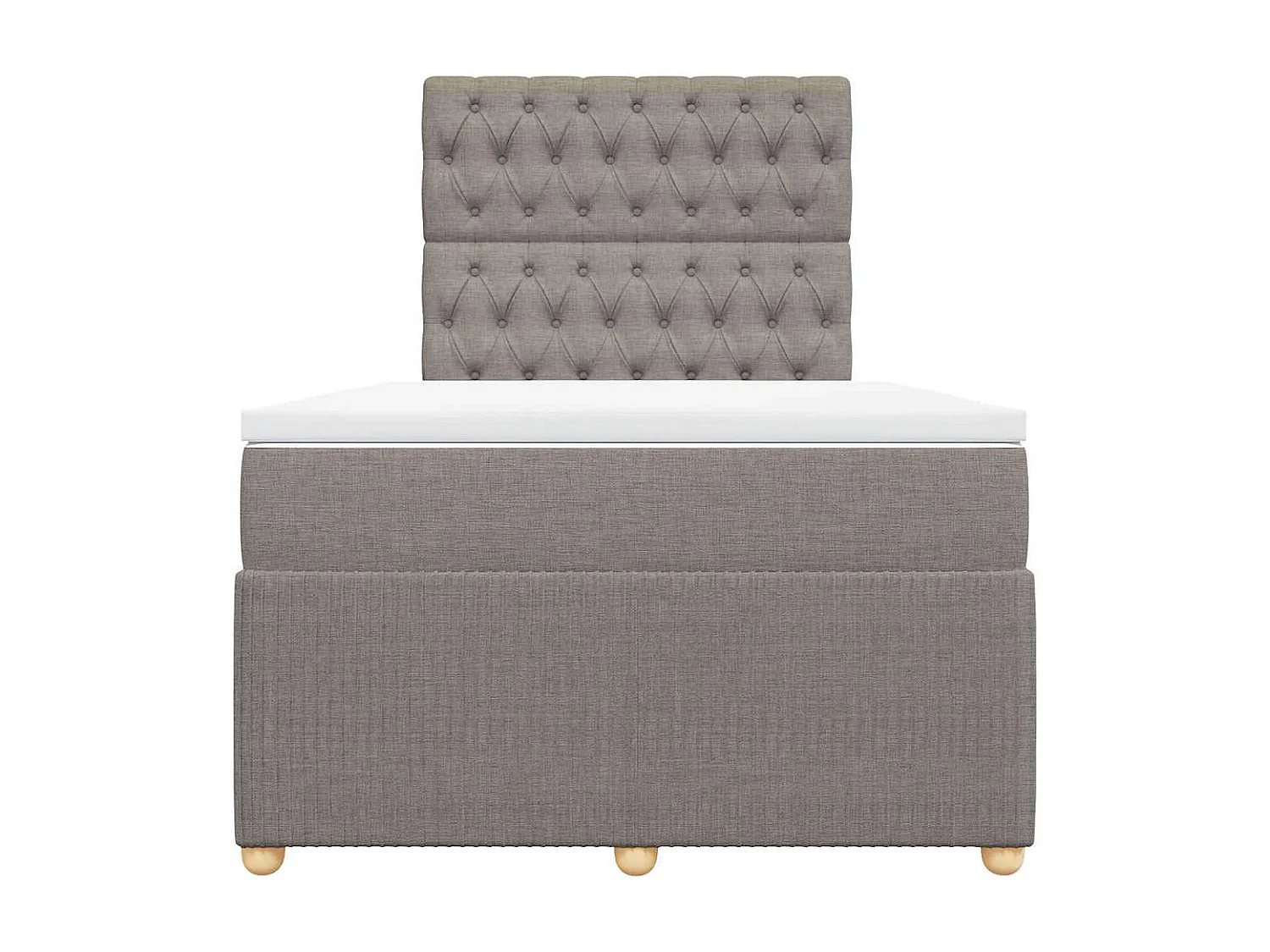 Boxspringbett mit Matratze Taupe 120x190 cm Stoff