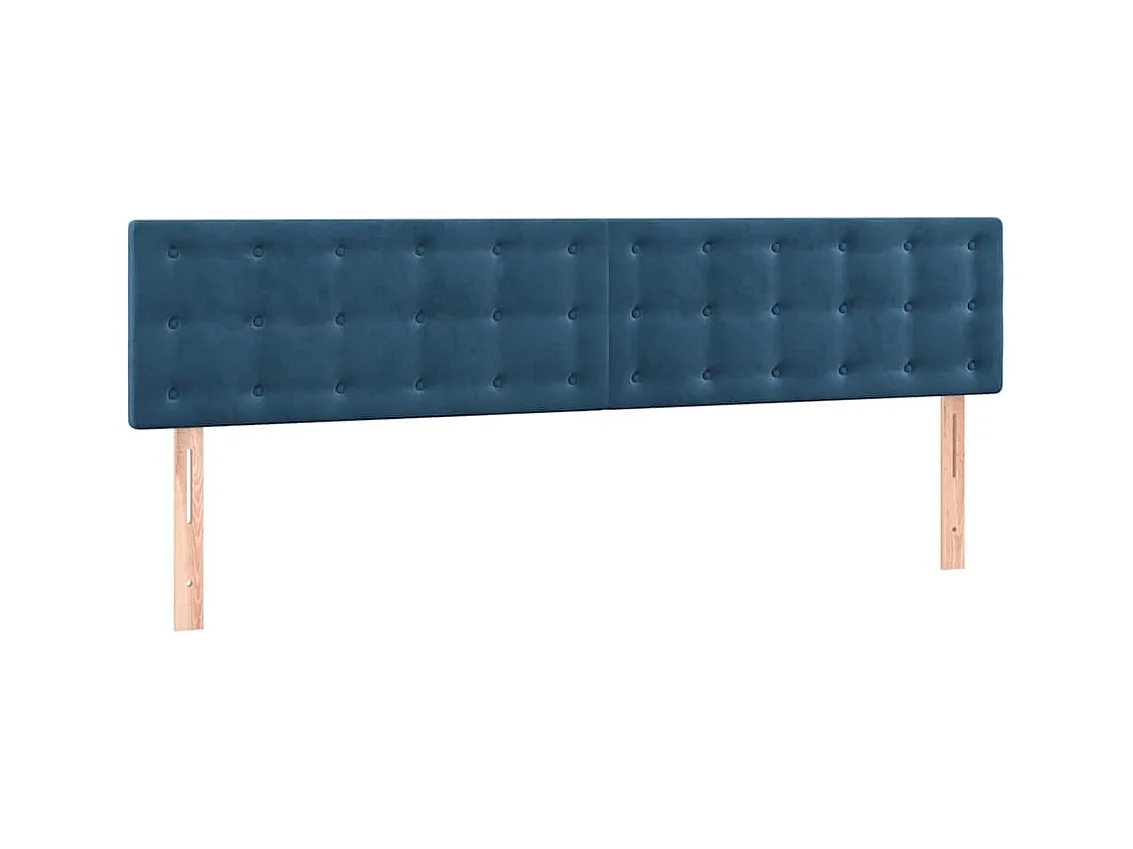 Sommier à lattes de lit et matelas bleu foncé 120x190cm velours