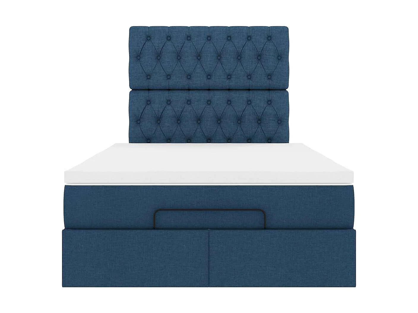 Ottoman bed met matras en LED's 120x200cm stof blauw