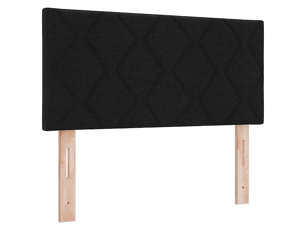 Letto a Sorgente LED con strisce LED Nero 100 x 200 cm Tessuto