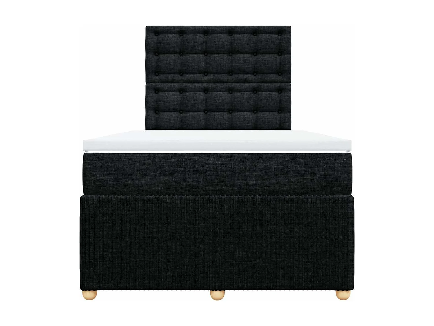 Boxspringbett mit Matratze Schwarz 120x190 cm Stoff