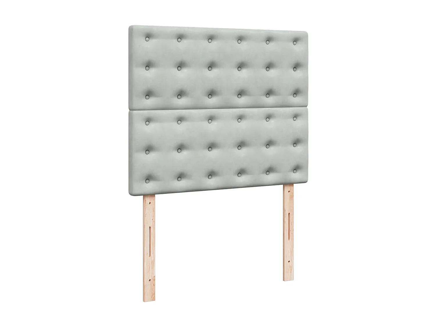Sommier à lattes de lit et matelas gris clair 120x190cm velours