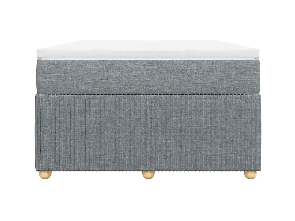 Sommier à lattes de lit et matelas gris clair 120x190 cm tissu