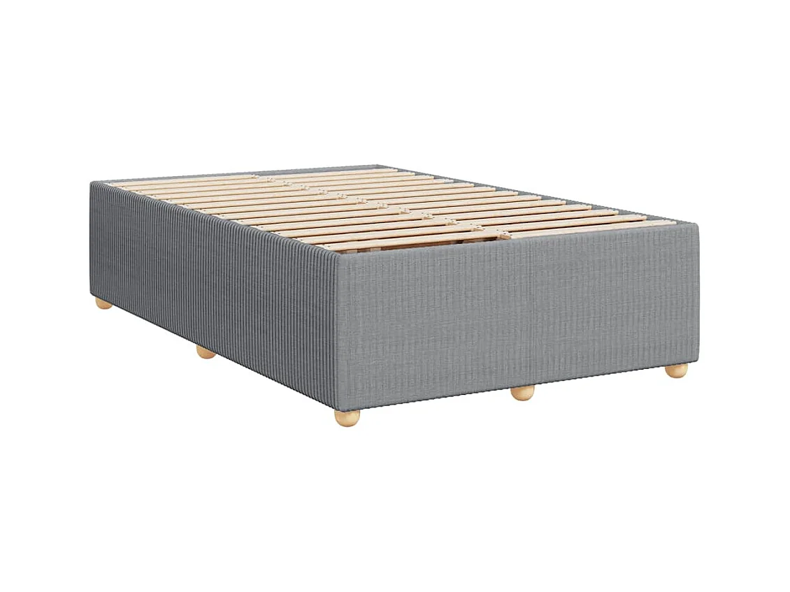 Sommier à lattes de lit et matelas gris clair 120x190 cm tissu