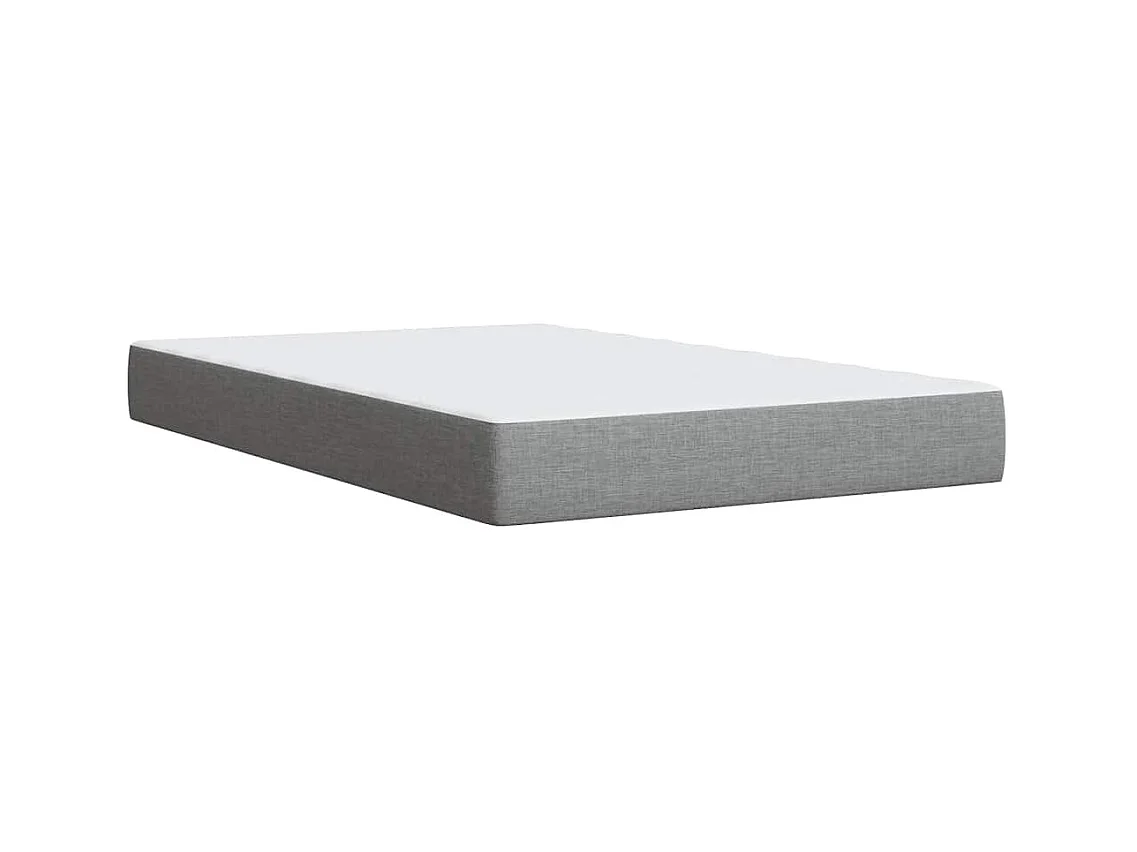 Sommier à lattes de lit et matelas gris clair 120x190 cm tissu