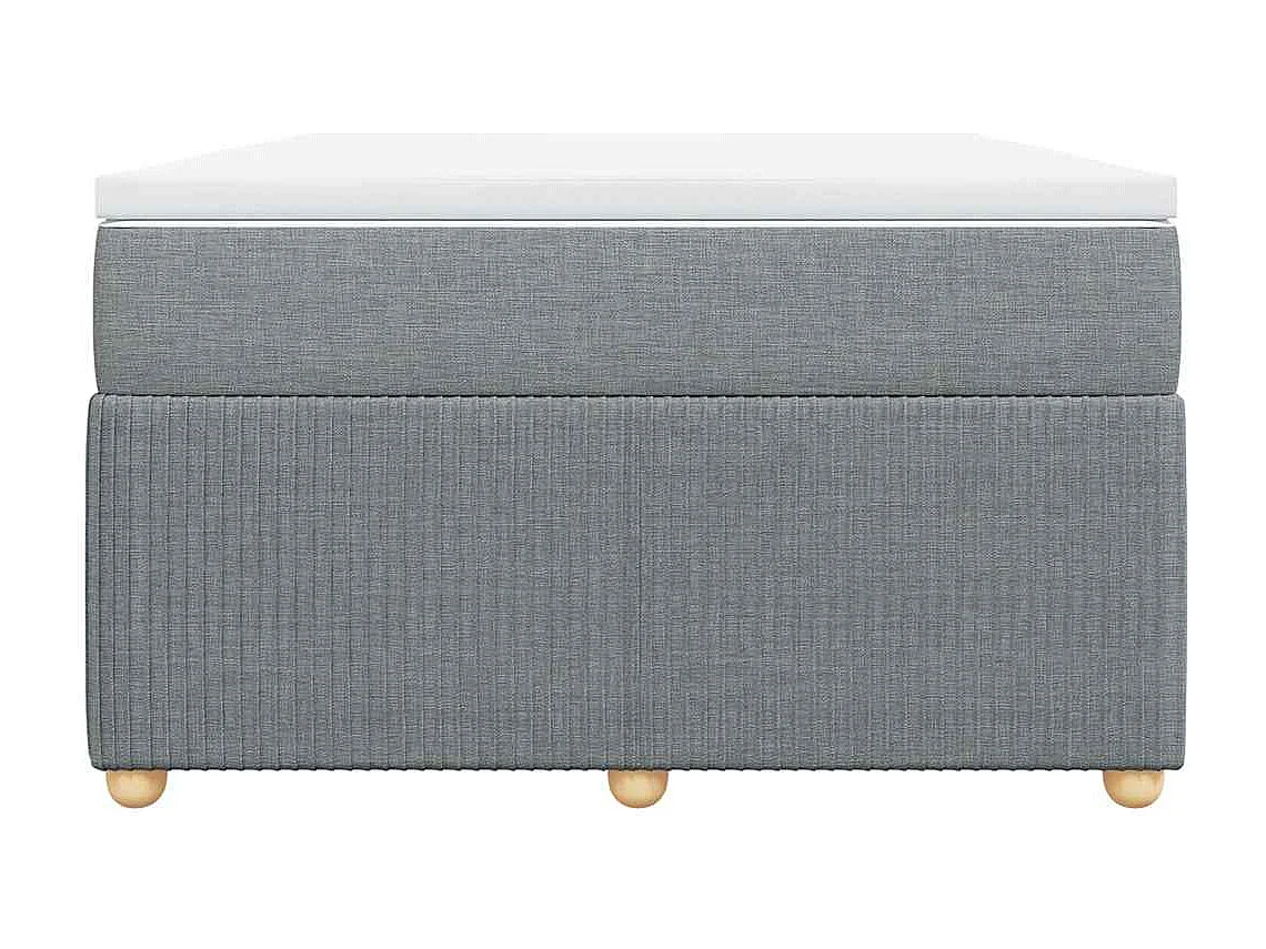 Boxspringbett mit Matratze Hellgrau 120x190 cm Stoff