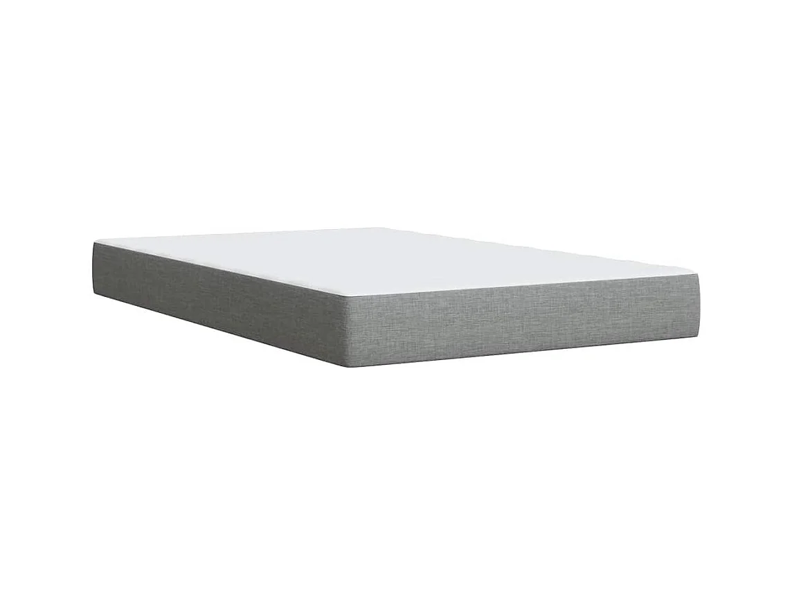 Boxspringbett mit Matratze Hellgrau 120x190 cm Stoff