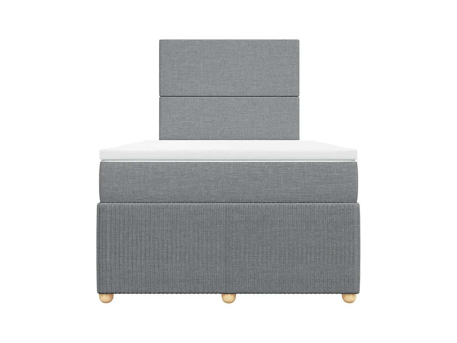 Boxspringbett mit Matratze Hellgrau 120x190 cm Stoff