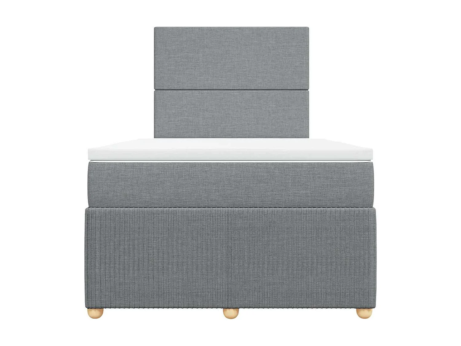 Boxspringbett mit Matratze Hellgrau 120x190 cm Stoff