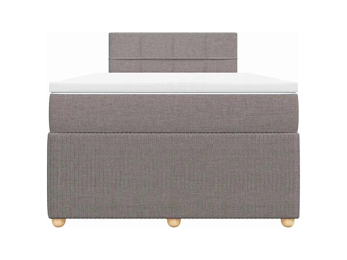 Sommier à lattes de lit avec matelas taupe 120x190 cm tissu