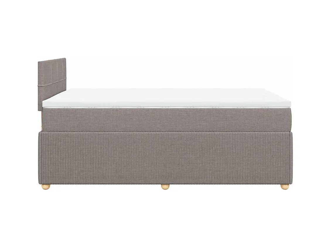 Sommier à lattes de lit avec matelas taupe 120x190 cm tissu