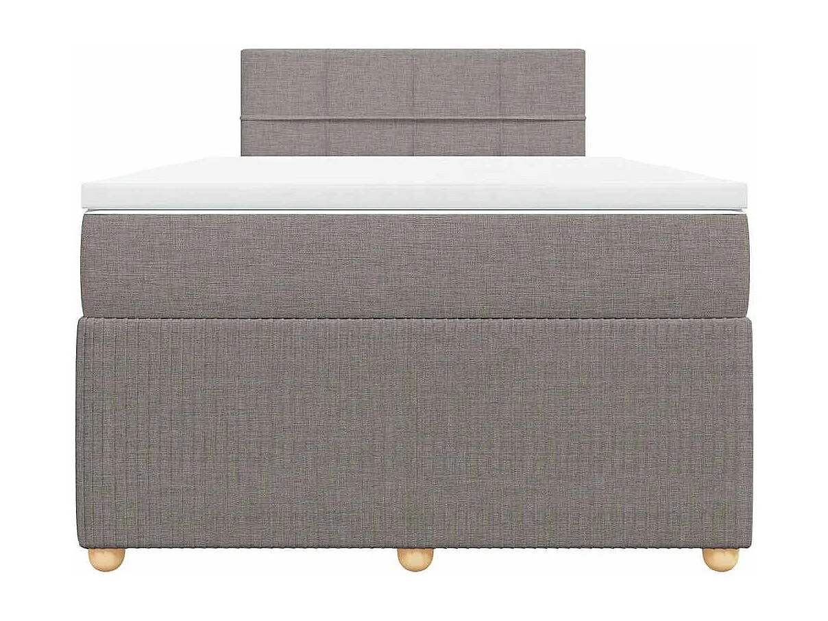 Giroletto a Molle con Materasso Tortora 120x190 cm in Tessuto