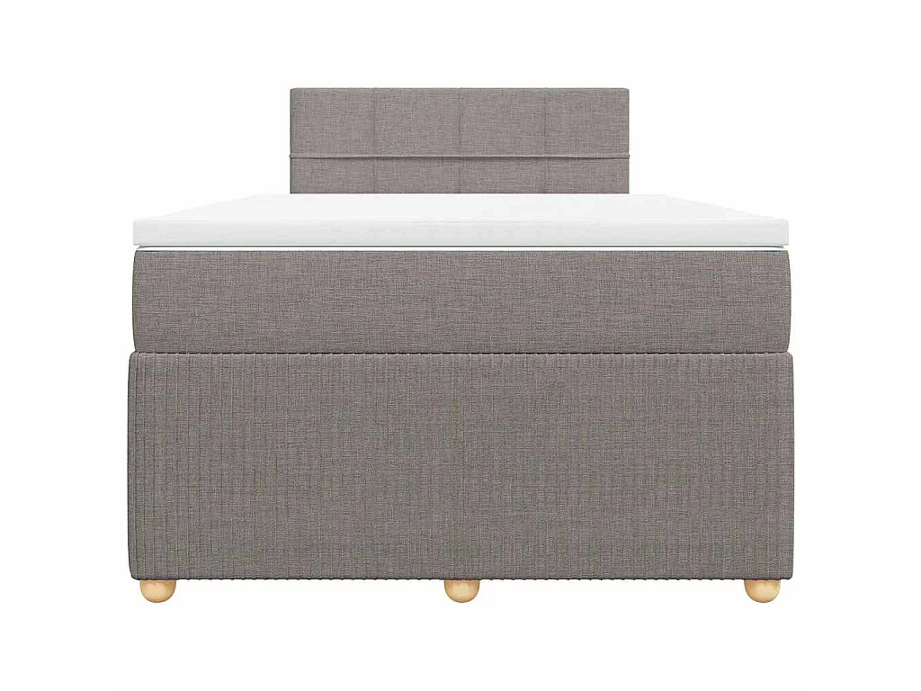 Boxspringbett mit Matratze Taupe 120x190 cm Stoff