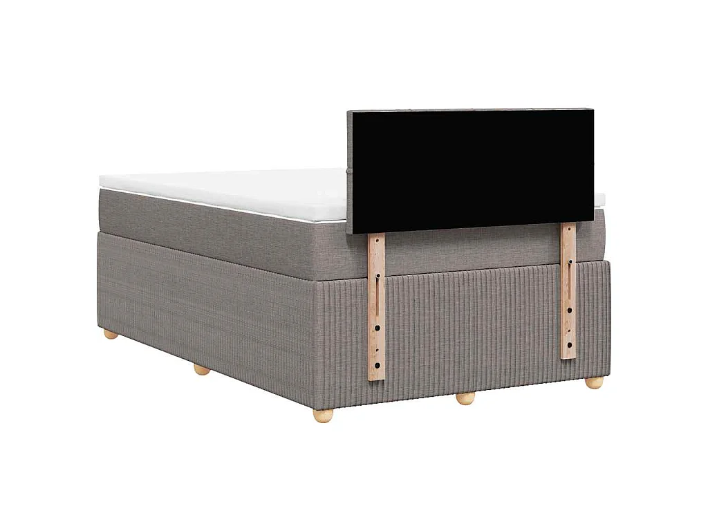 Boxspringbett mit Matratze Taupe 120x190 cm Stoff