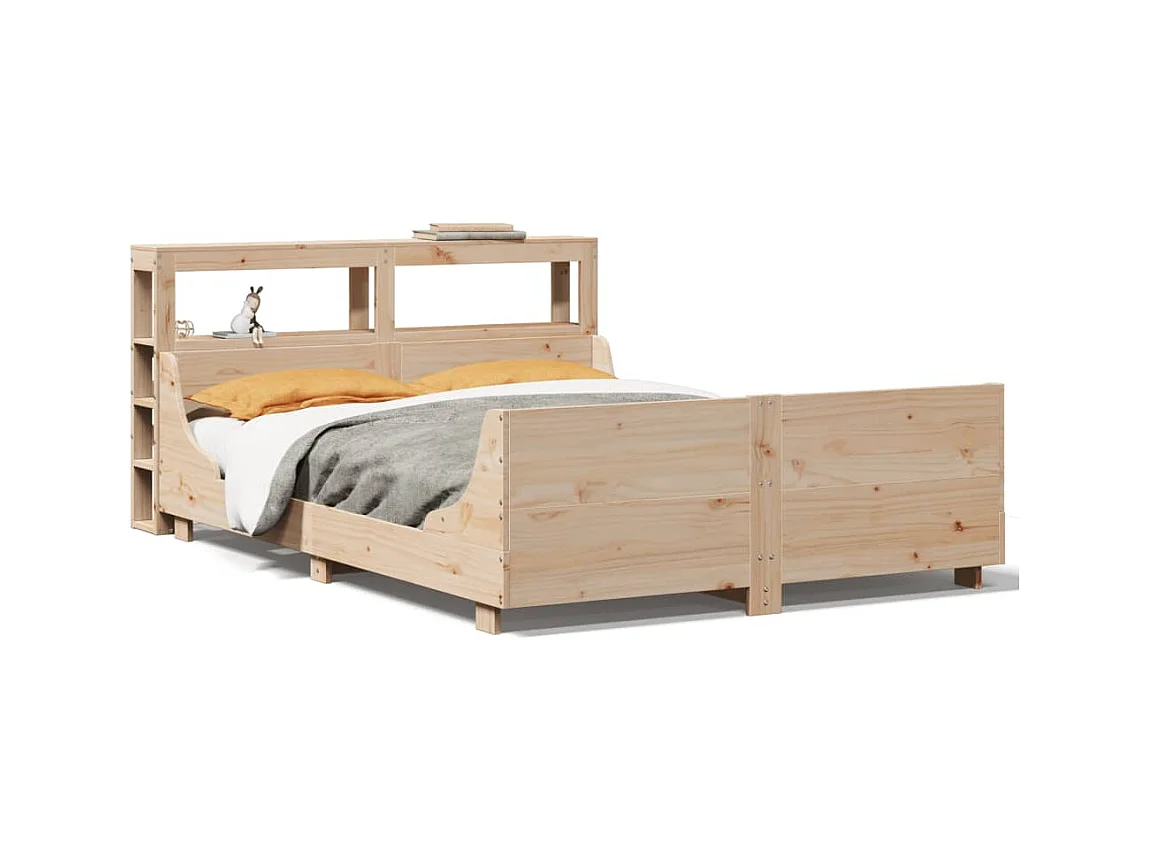 Cadre de lit sans matelas 120x190 cm bois de pin massif