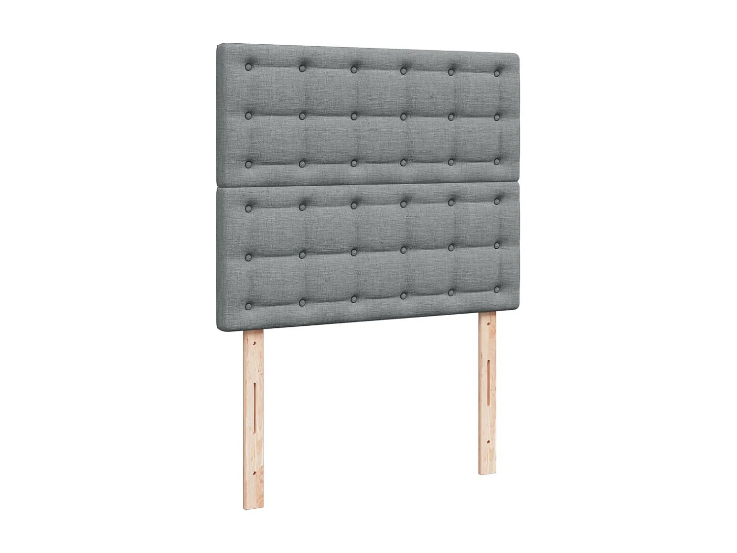 Cama box spring con colchón tela gris claro 120x190 cm