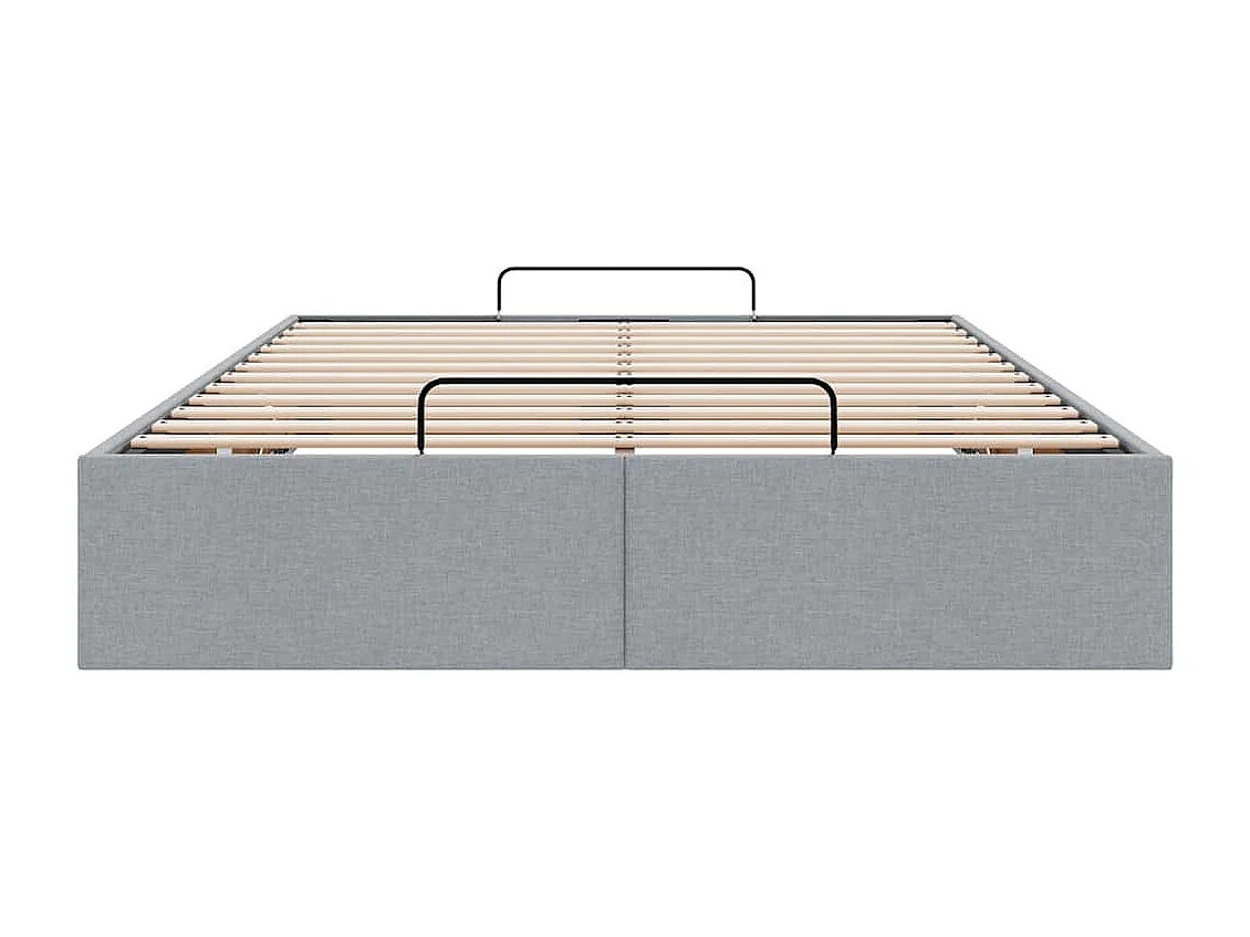 Bedframe zonder matras 120x190 cm stof lichtgrijs