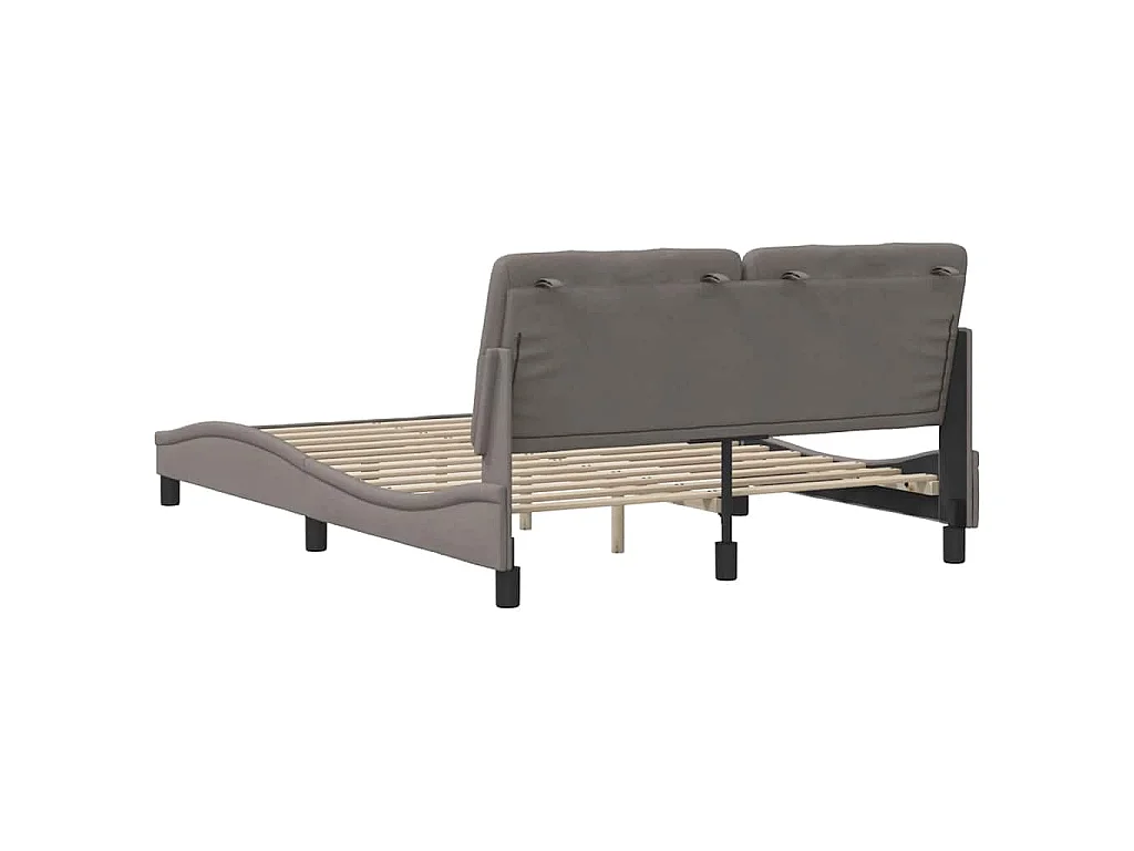 Estructura de cama sin colchón tela gris taupe 120x200 cm