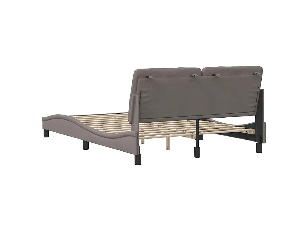 Bedframe zonder matras 120x200 cm stof taupe