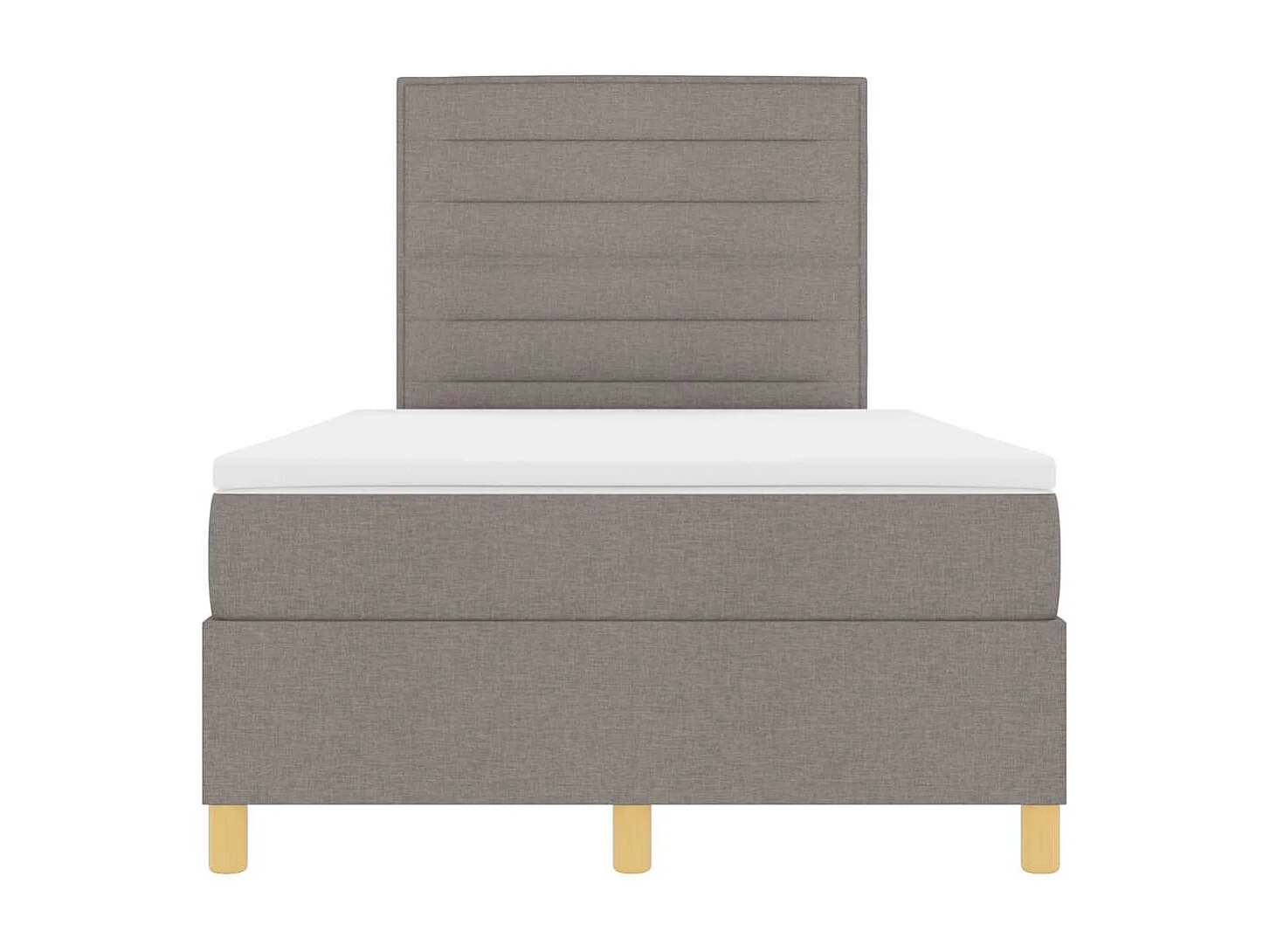 Boxspringbett mit Matratze Taupe 120 x 200 cm Stoff
