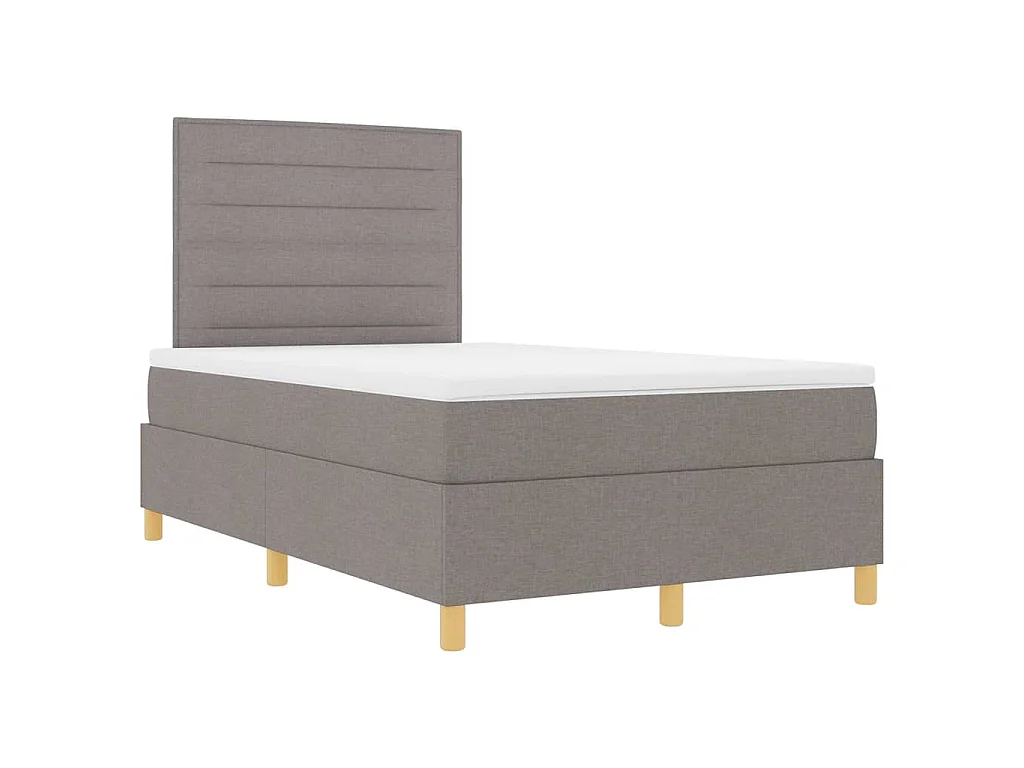 Boxspringbett mit Matratze Taupe 120 x 200 cm Stoff
