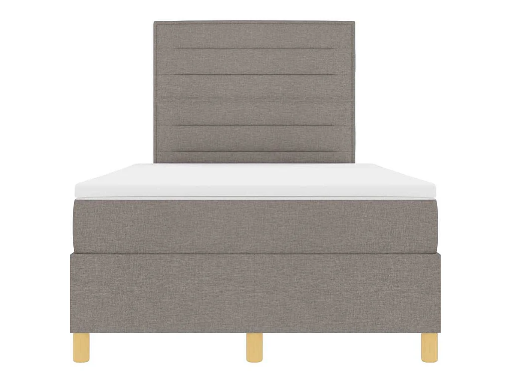 Boxspringbett mit Matratze Taupe 120 x 200 cm Stoff