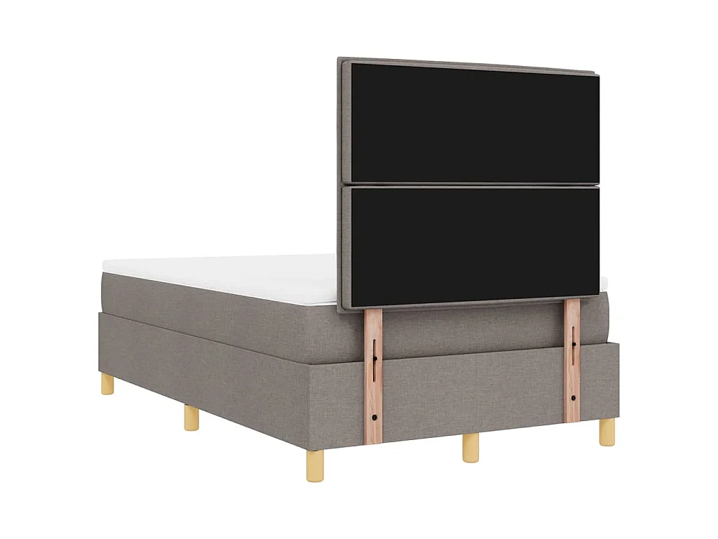 Boxspringbett mit Matratze Taupe 120 x 200 cm Stoff