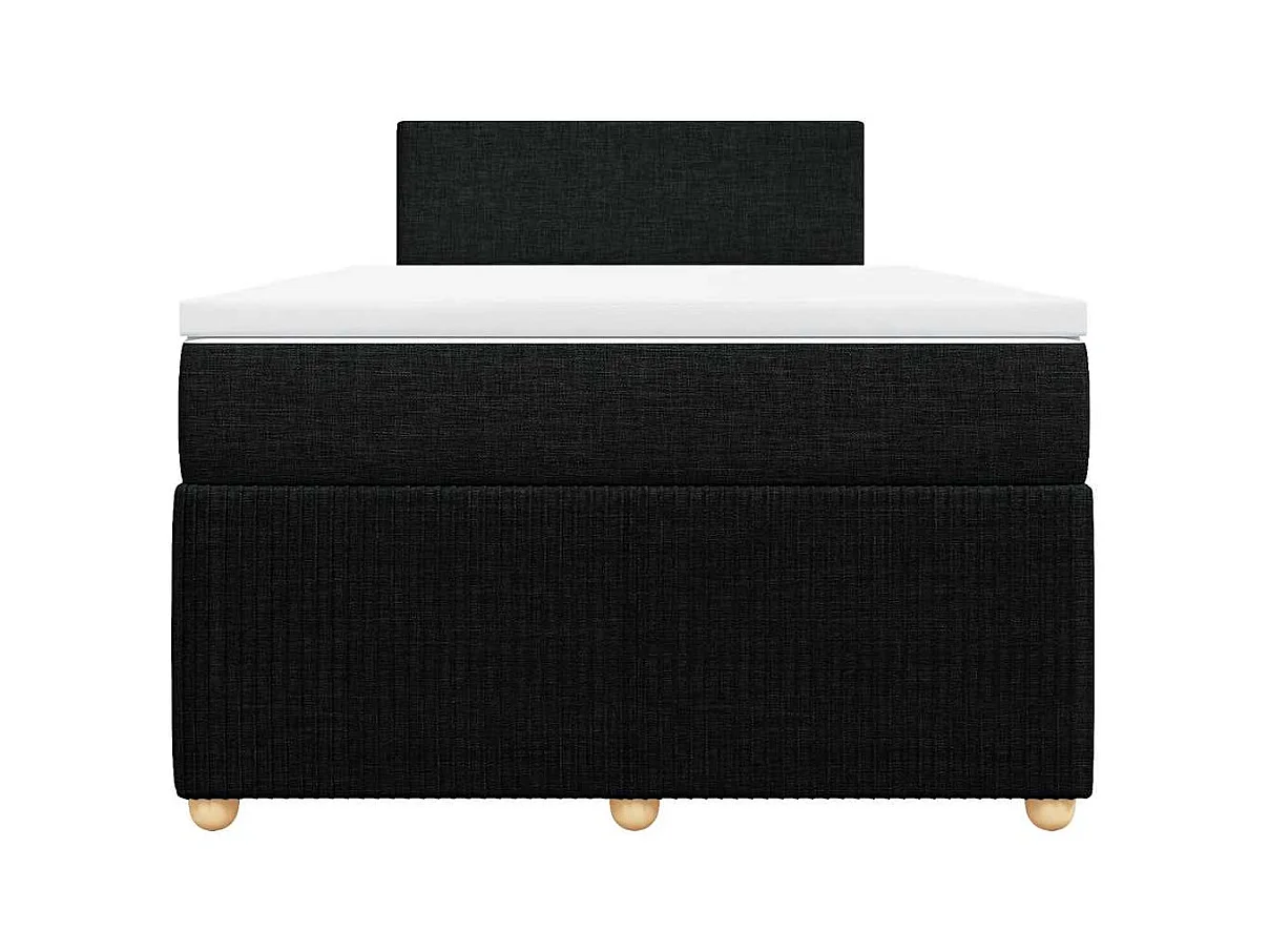 Boxspring met matras stof zwart 120x200 cm