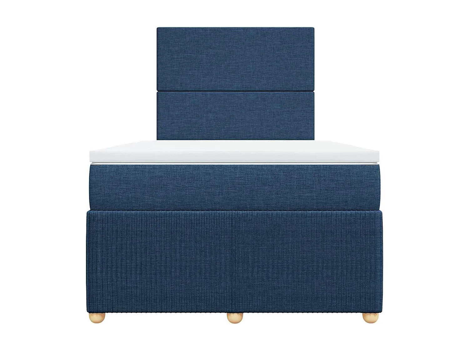 Sommier à lattes de lit avec matelas bleu 120x190 cm tissu