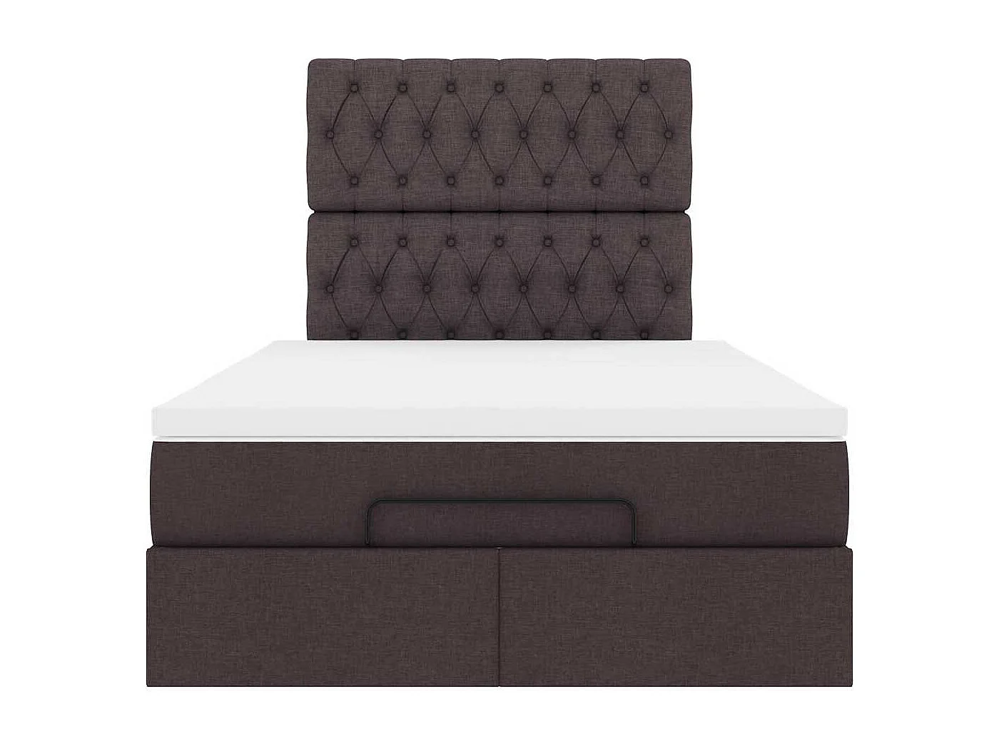 Ottoman bed met matras 120x190 cm stof donkerbruin