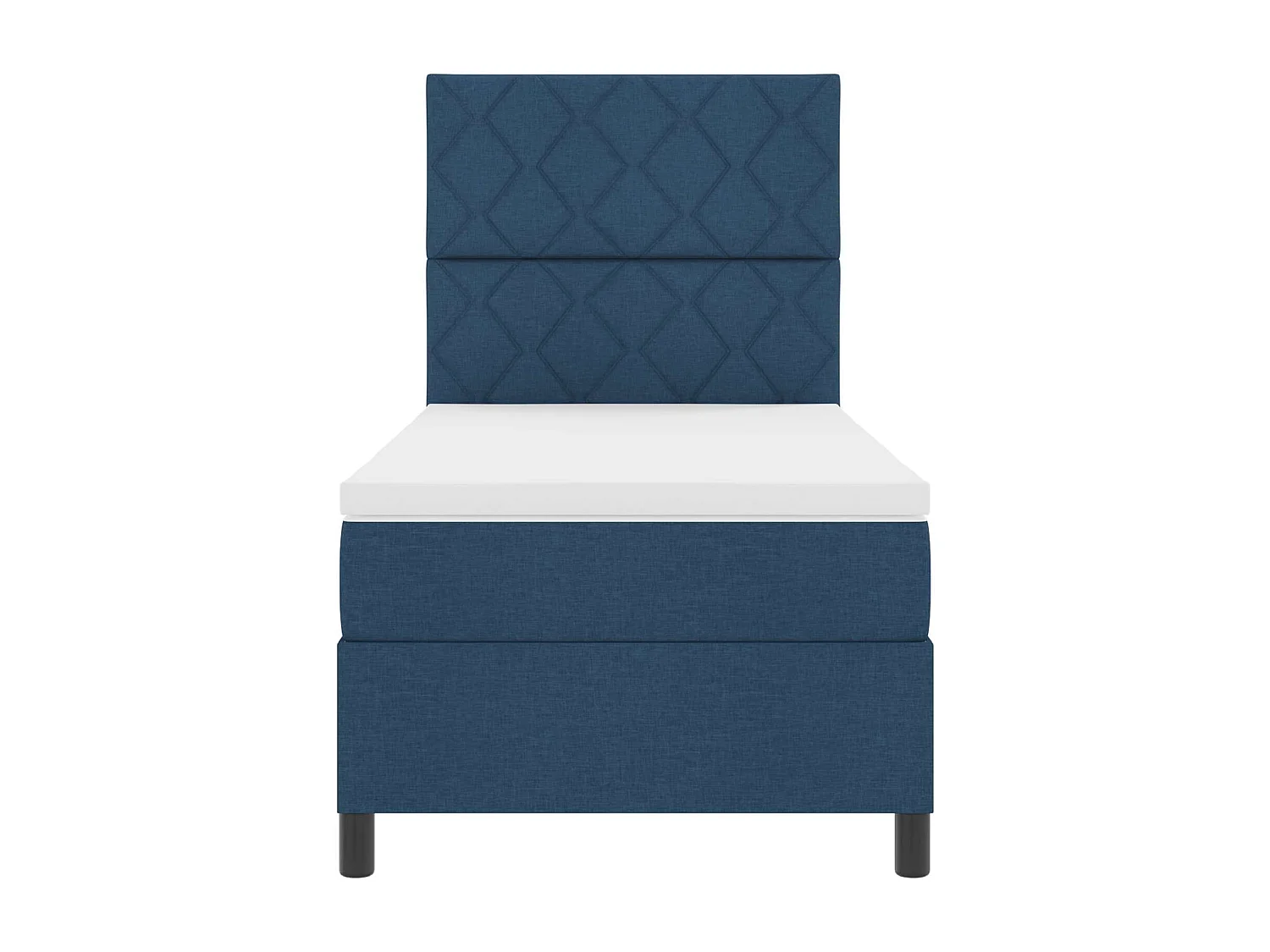 Boxspring bed met matras met LED Blauw 100 x 200 cm Stof