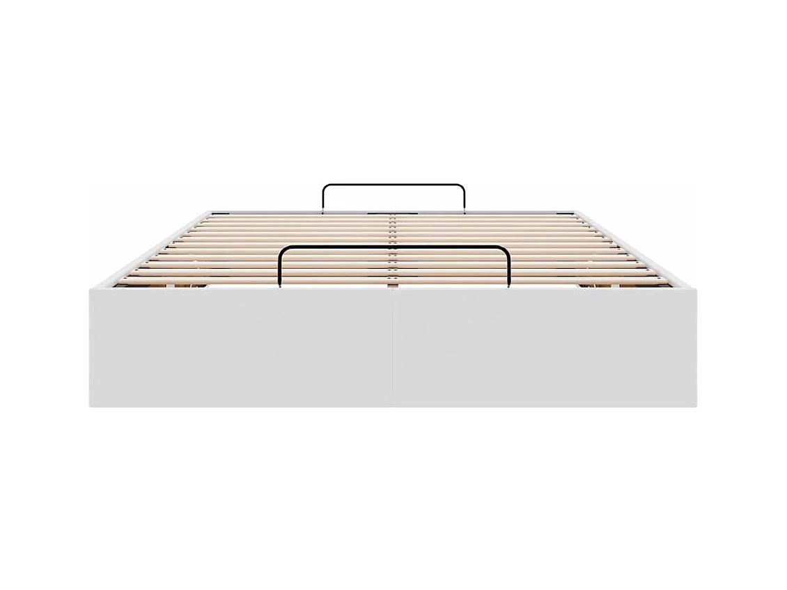 Cadre de lit ottoman sans matelas blanc 120x200 cm similicuir