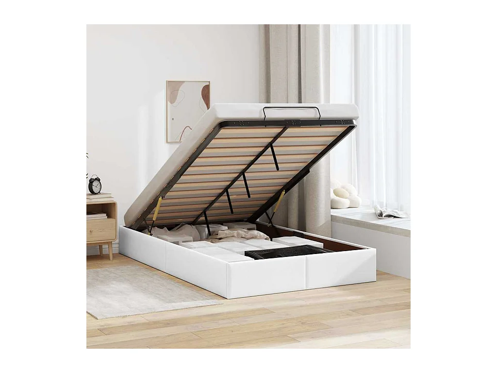 Bedframe zonder matras 120x200 cm kunstleer wit