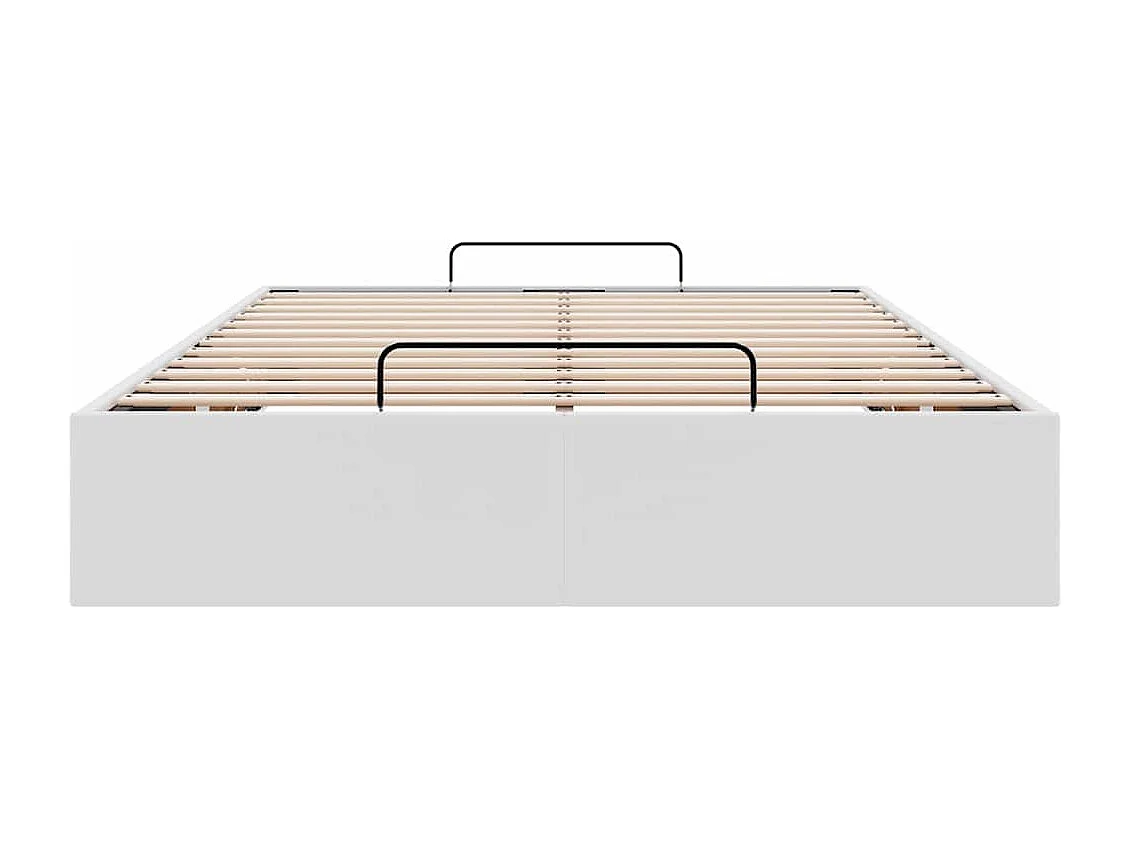 Ottoman-Bett ohne Matratze Weiß 120x200 cm Kunstleder