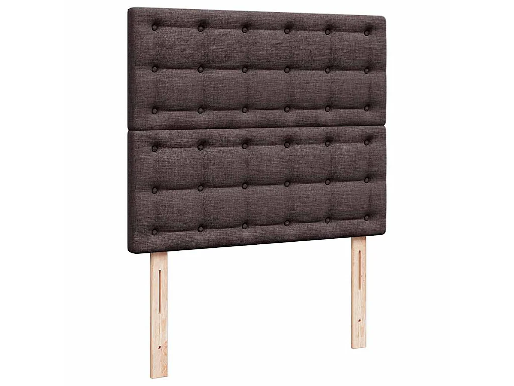 Ottoman bed met matras en LED's 120x190 cm stof donkerbruin