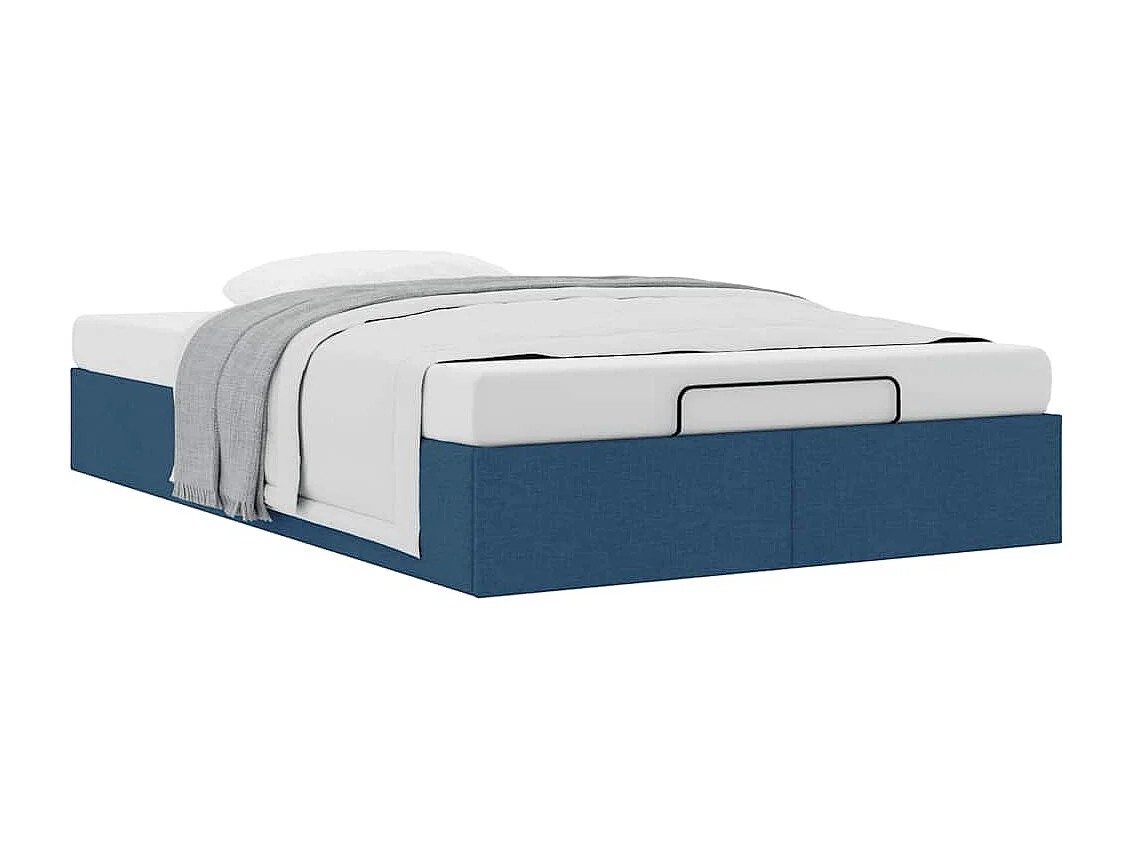 Struttura Letto Pouf senza Materasso Blu 120x200 cm in Tessuto