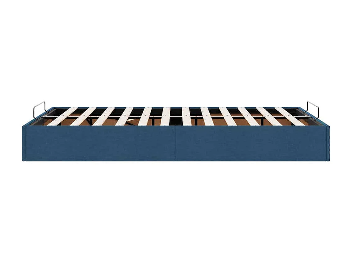 Struttura Letto Pouf senza Materasso Blu 120x200 cm in Tessuto