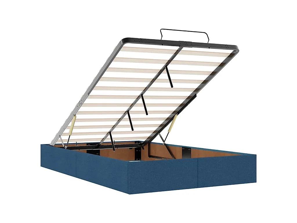 Bedframe zonder matras 120x200 cm stof blauw