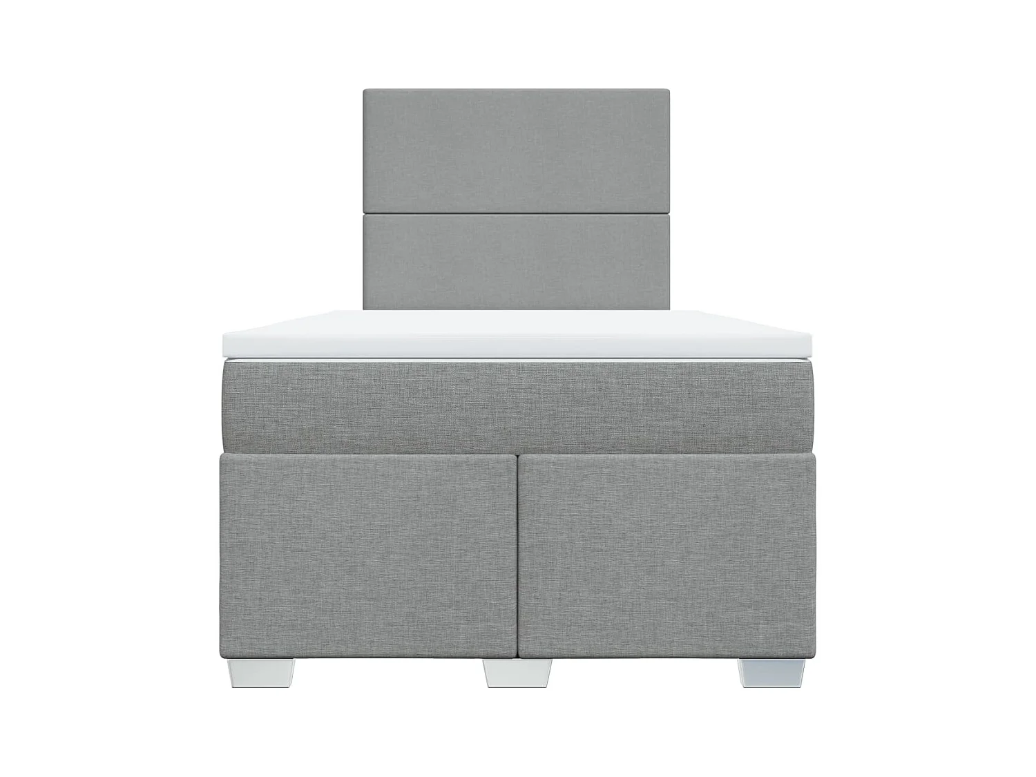 Boxspringbett mit Matratze Hellgrau 120x190 cm Stoff