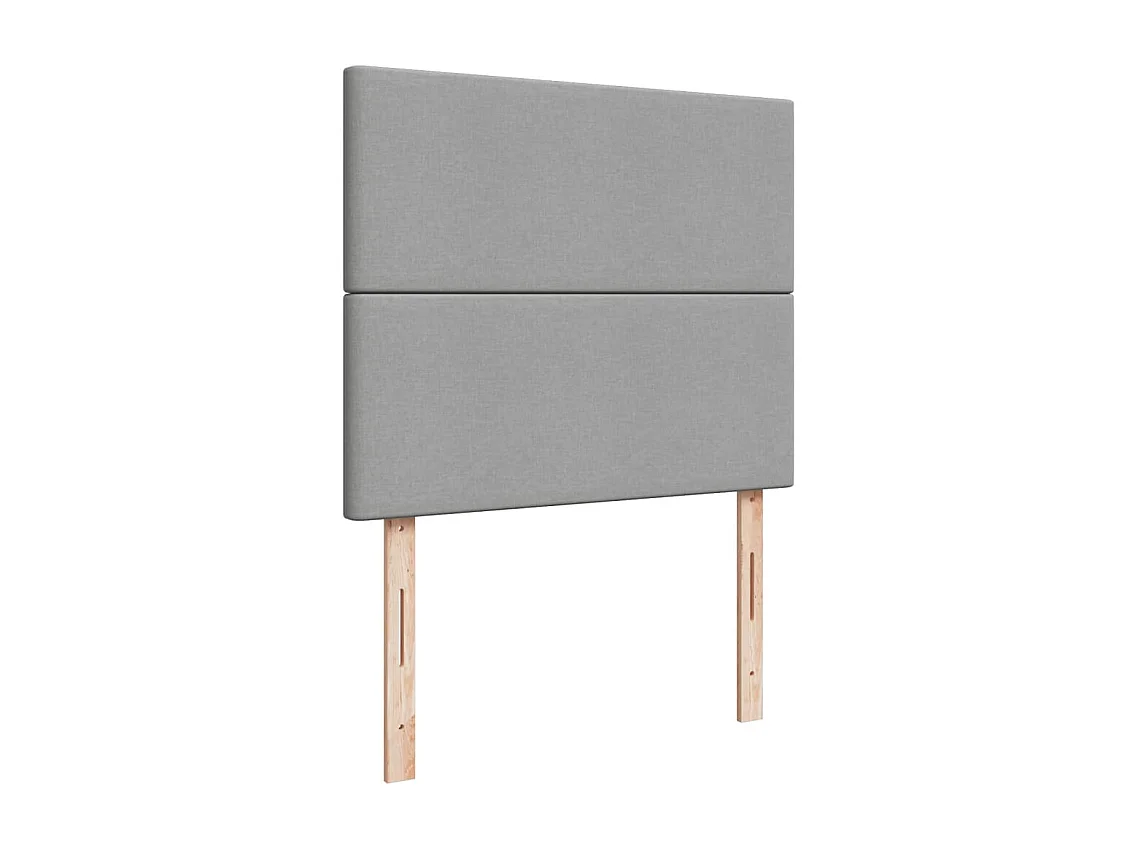 Cama boxspring com colchão 120x190 cm tecido cinzento-claro